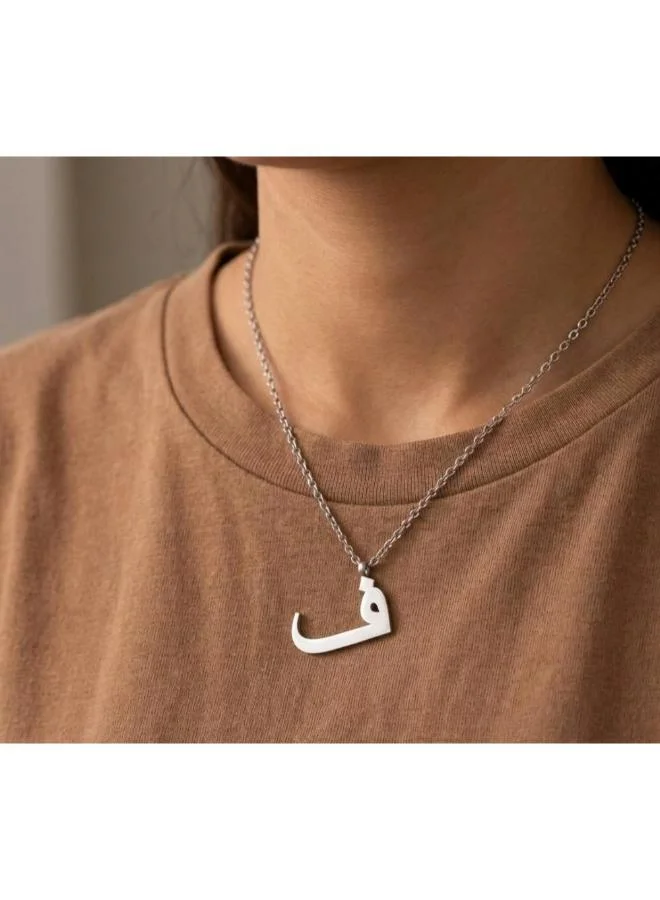 روفو Arabic Letter 'Faa' Necklace 18k Gold Plated