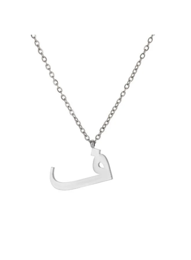Arabic Letter 'Faa' Necklace 18k Gold Plated