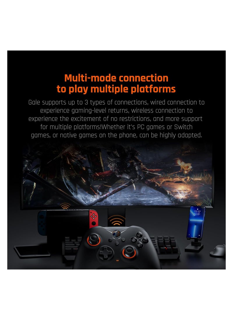Generic Wireless Gaming Controller for PC, Switch, iOS, and Android - Features Motion Aiming, Hall Trigger, 4 Custom Buttons, and Charging Dock - Dual Shock Controller for Ultimate Gaming Experience.  - Image 5