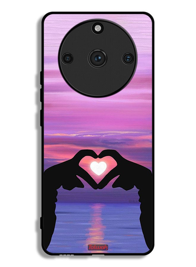 Tolwak Realme 11 Pro Protective Case Cover Heart Moon - Image 1