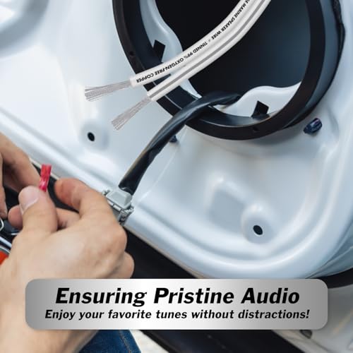 InstallGear 12 Gauge Speaker Wire Cable - 100ft White for Outdoor, Automotive & Marine - Image 4