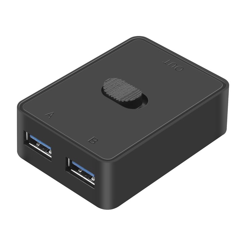 CERRXIAN محدد مفتاح CERRXIAN USB30 محول USB KVM مفتاح ثنائي الاتجاه لمشاركة USB 2 في 1 خارج 1 في 2 خارج مفتاح USB 2 كمبيوترات تشارك لوحة المفاتيح والفأرة والماسح الضوئي والطابعة - Image 1