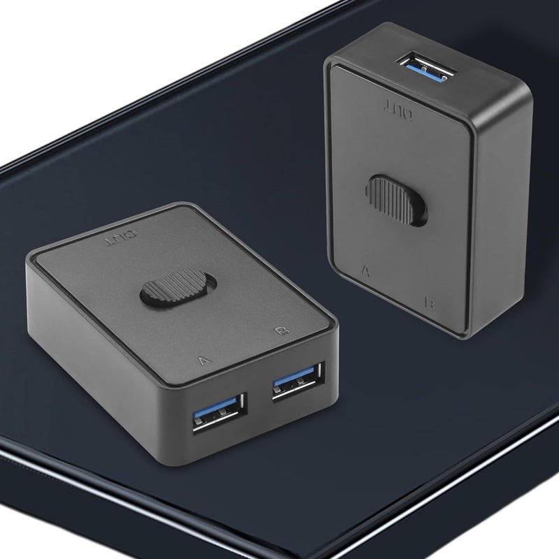 CERRXIAN محدد مفتاح CERRXIAN USB30 محول USB KVM مفتاح ثنائي الاتجاه لمشاركة USB 2 في 1 خارج 1 في 2 خارج مفتاح USB 2 كمبيوترات تشارك لوحة المفاتيح والفأرة والماسح الضوئي والطابعة - Image 2