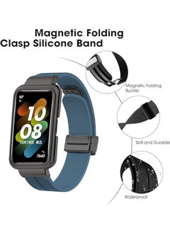 X-level Straps Compatible With Honor Band 6/ Honor Band 7 With Metal Frame+Adjustable Silicone Band With Magnetic Folding Buckle Quick Release Silicone Straps for Women Men Boy Girl Teenager  - Image 4