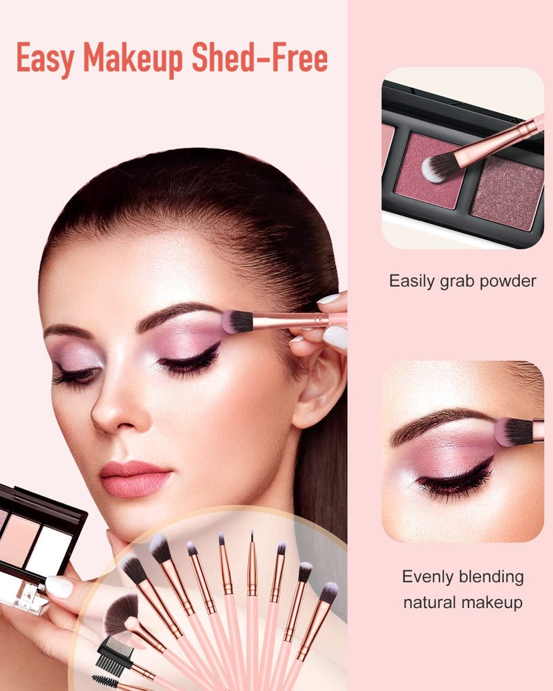 BESTOPE PRO Makeup Brushes Makeup Brush Set, BESTOPE PRO Makeup Brushes Kit, 16Pcs Professional Makeup Brush Set for Eye and Face, Foundation Powder Concealers Blush Eyeshadow Brush Make UP Brushes Kit Pink - Image 4