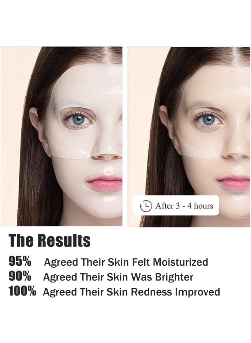 SOLARAE Bio Collagen Face Mask, 4 Pcs 28g Bio-Collagen Deep Mask, Deep Hydrating Firming, Pore Minimizing, Elasticity Improvement, Anti Wrinkle Lifting, Hydrating Overnight Hydrogel Mask - Image 2