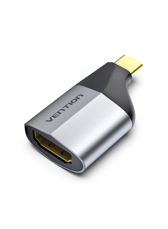 VENTION Type C Male to HDMI Female Adapter Gray Aluminum Alloy Type Model - Image 1