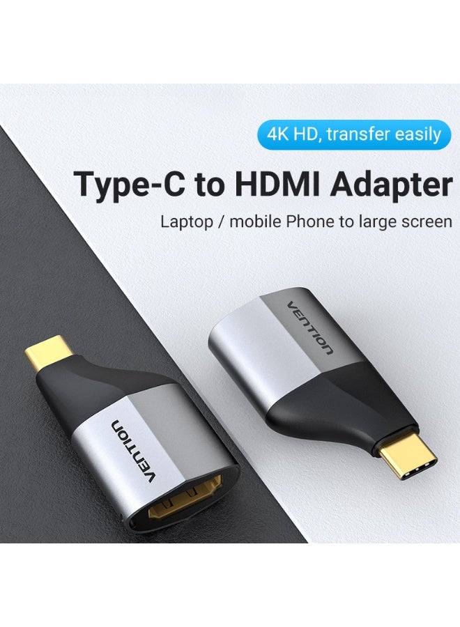 VENTION Type C Male to HDMI Female Adapter Gray Aluminum Alloy Type Model - Image 2