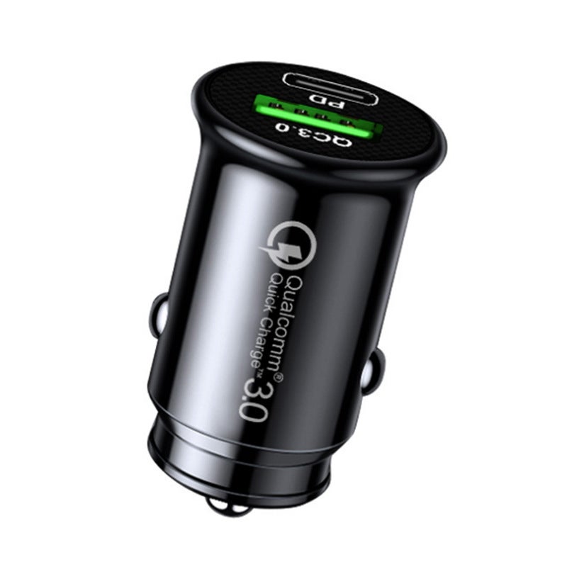 Mini Qc3.0+Pd Car Charger Type-C Car Charger Dual Usb Fast Charging A2 Smart Flash Charging - Image 1