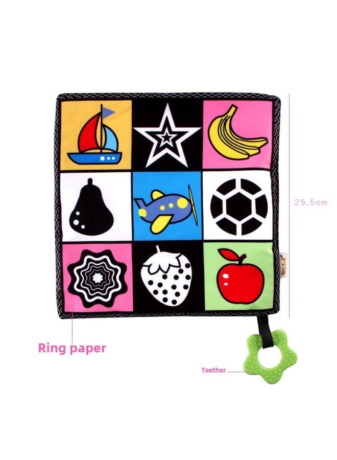 Clear Goods To Appease Baby Jiugongge Newspaper Cloth Book Early Education 6-12 Months Ring Paper Baby Book 0-3 Years Old Toy-Color:Z004e Orange  - Image 1