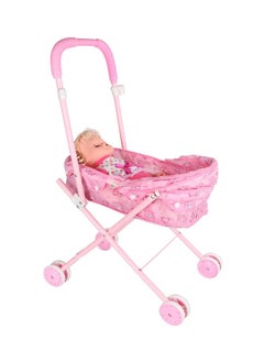 Toy Box Huge And Soft Plush Soft Stuffed Stylish Doll With Stroller Toy For Girls  - Image 2