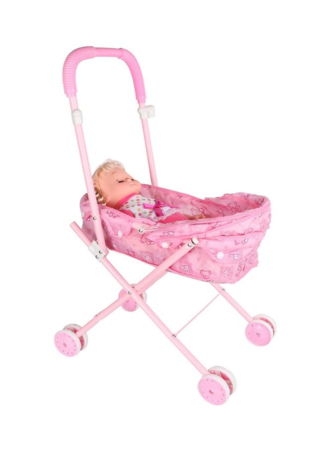 Toy Box - Huge And Soft Plush Soft Stuffed Stylish Doll With Stroller Toy For Girls - Image 1