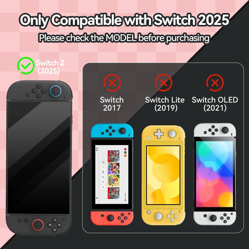 GeekShare Slim Protective Case Compatible with Switch 2 (2025), Anti-Scratche and Shock-Absorption Dockable Hard Shell for Switch 2 Game Console - Gothic Bunny - Image 5