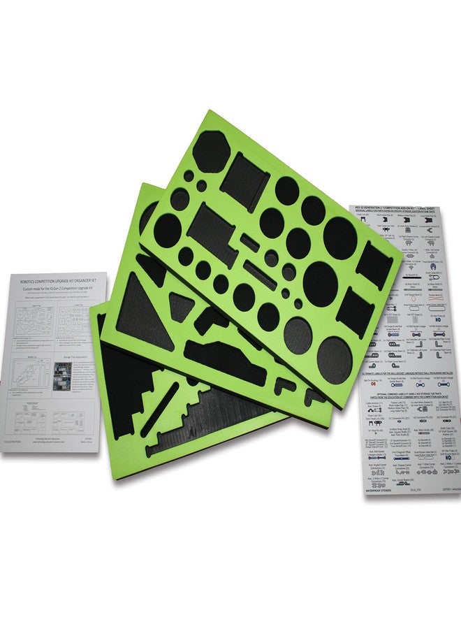 Robosource Organizer for VEX IQ Gen 2 Competition Upgrade Kit, Foam Cutout Inserts and Waterproof Sorting Stickers, 2nd Generation VEX IQ Comp Kit Storage & Protection - Image 1