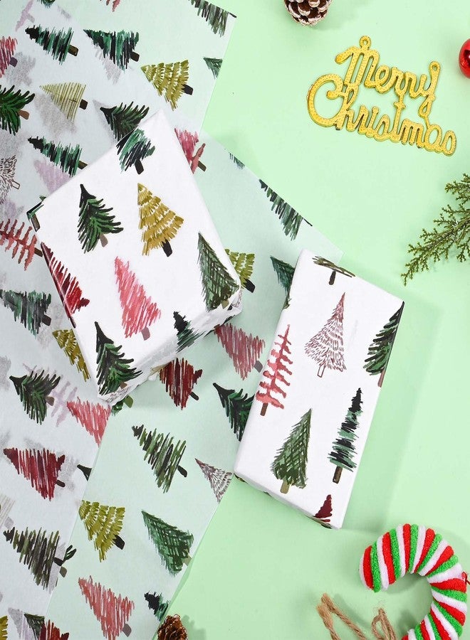 Bolsome 100 Sheets 20 * 14 Inches Christmas Tissue Paper for Gift Bags Boho Xmas Tree Printed Tissue Paper for Gift Wrapping for Winter Holidays Xmas Party DIY Craft - Image 5