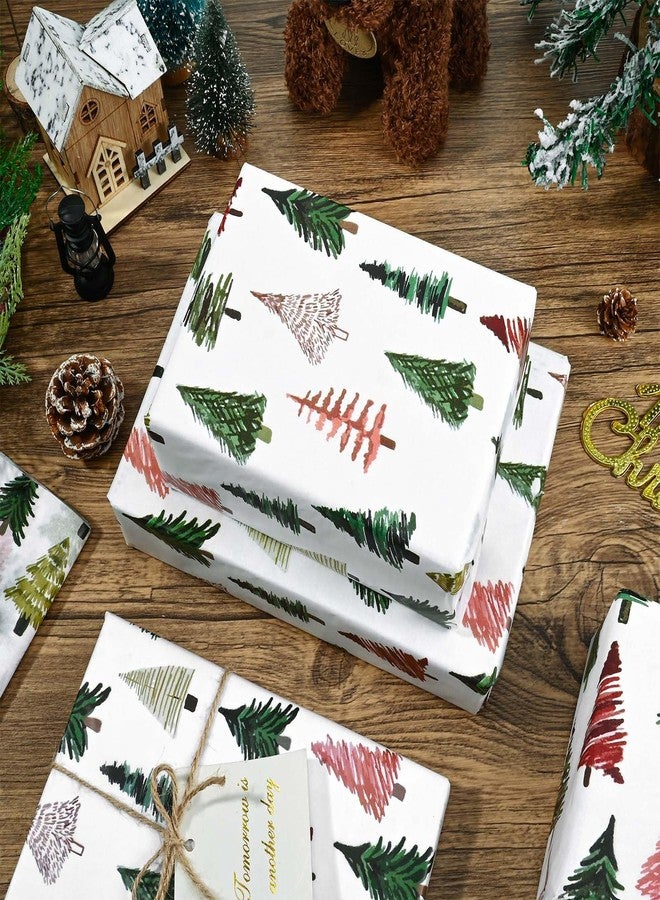 Bolsome 100 Sheets 20 * 14 Inches Christmas Tissue Paper for Gift Bags Boho Xmas Tree Printed Tissue Paper for Gift Wrapping for Winter Holidays Xmas Party DIY Craft - Image 3
