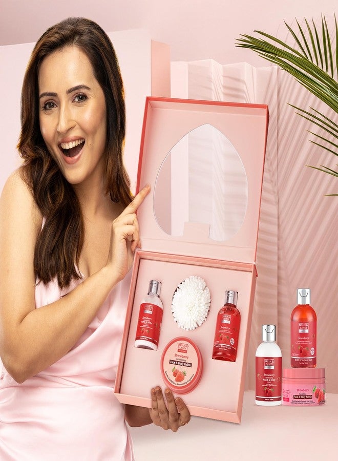 Bryan & Candy Strawberry Body Care Heart Collection, Women's Day Gift Set for Women and Men - Image 4