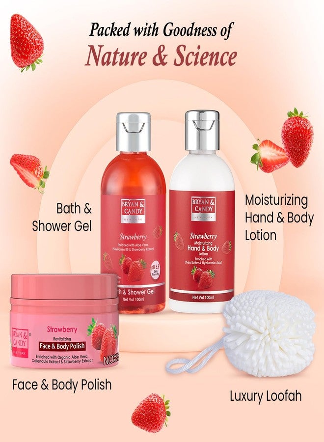 Bryan & Candy Strawberry Body Care Heart Collection, Women's Day Gift Set for Women and Men - Image 5
