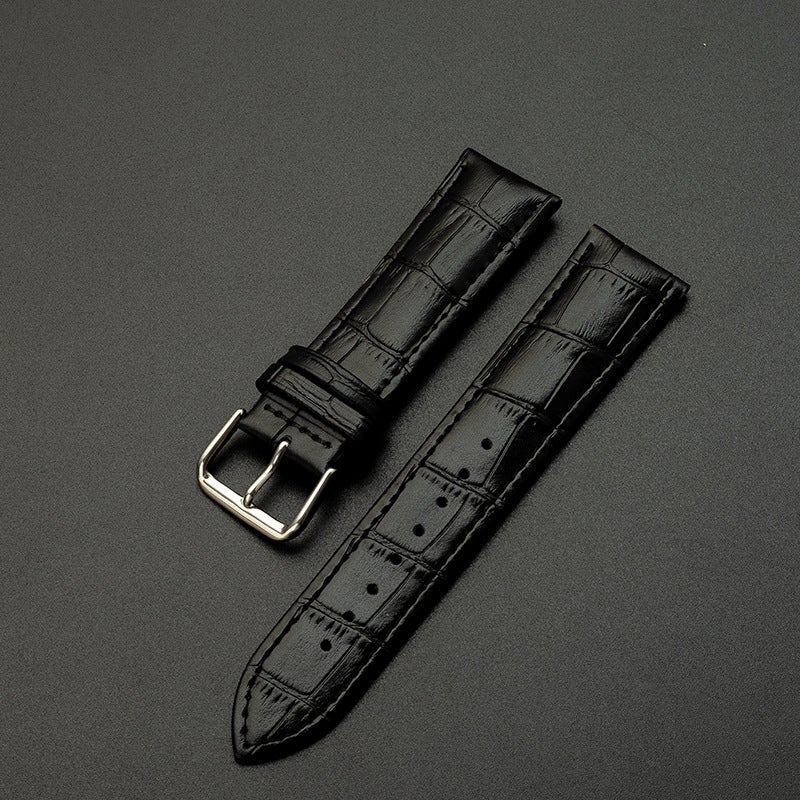 Generic Genuine Leather Watch Strap Unisex 10mm dark brown