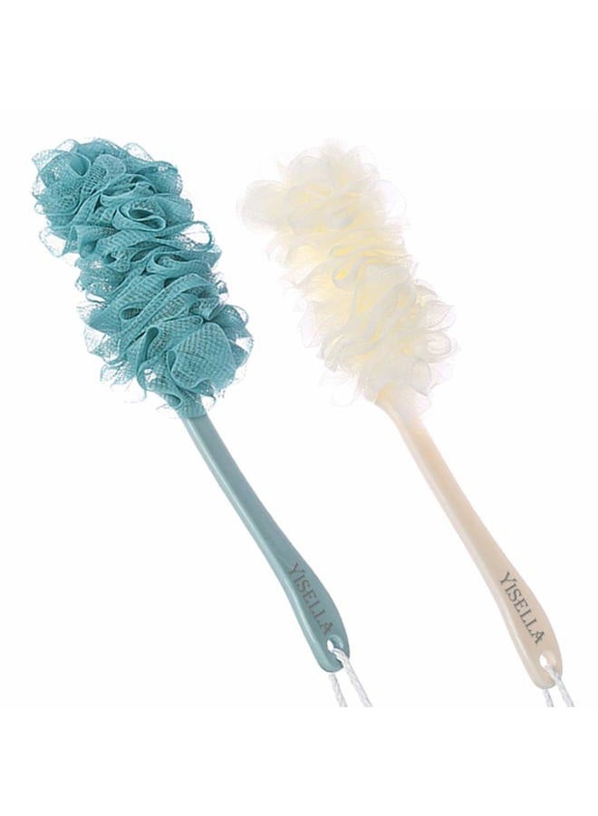 Yisella Back Brush Long Handle for Shower Sponges for Women,Back Shower Scrubber Loofah On A Stick Lufa with Long Handle - Image 1