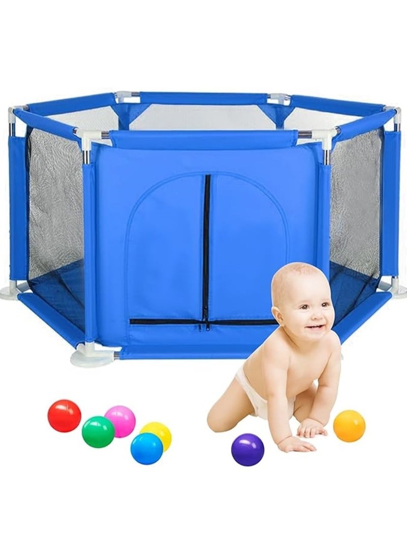 توي بوكس حوض سباحة للأطفال الرضع على شكل سياج سداسي الشكل، حوض سباحة على شكل كرة محيطية للأطفال، زحف آمن للرضع، (الكرات غير متضمنة) - Image 3