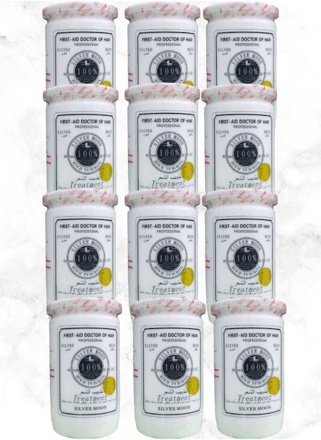Silver Moon 12 Pieces Hair Doctor Final Touch Cream Gives Your Hair Luster And Beauty 800ml  - Image 1