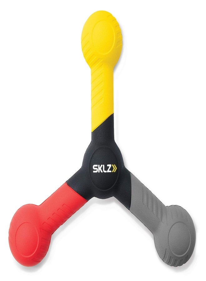 SKLZ Reactive Catch Trainer for Improving Hand-Eye Coordination & Speed, Grey/ Yellow/ Red - Image 1