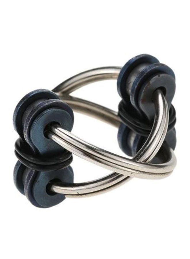 NIBEMINENT Mini Dual Key Ring Fidget Toy Interlocking Chain Link  - Image 1