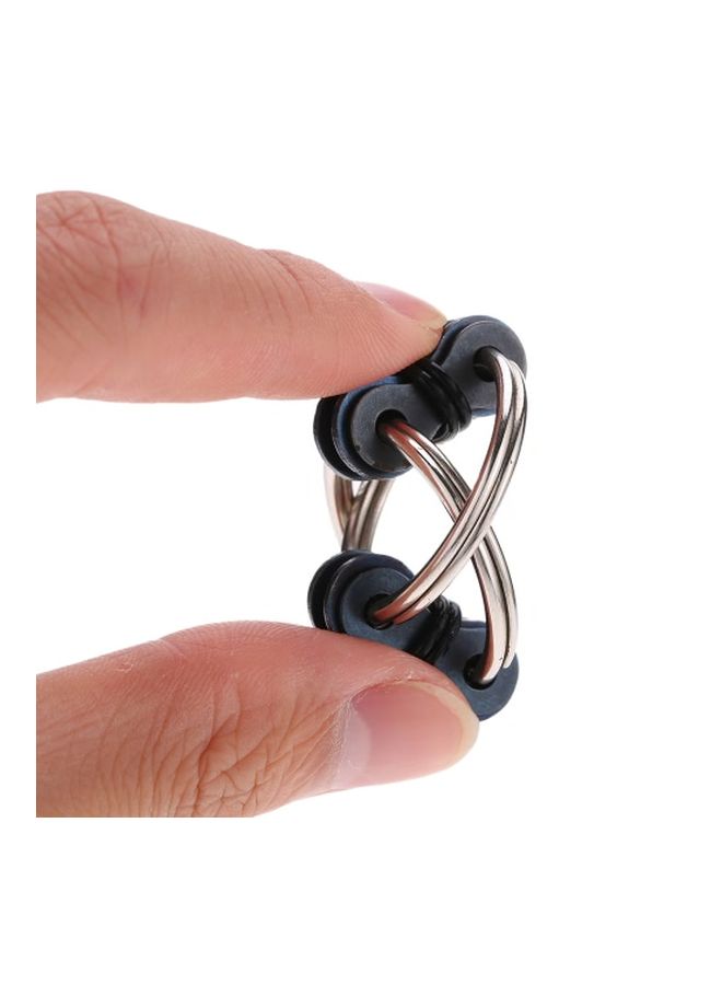 NIBEMINENT Mini Dual Key Ring Fidget Toy Interlocking Chain Link  - Image 4