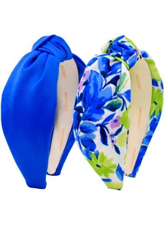 Headbands For Women Knotted Wide Headband Blue Headband Tropical Head Bands Fashion Hairbands For Women'S Hair Designer Summer Headbands Hair Accessories For Girls 2Pcs - pzsku/Z8DA0059DA0E87E1D03CFZ/45/_/1718614212/a62e3d5a-4ff8-4610-8e73-e17e6b2d670e