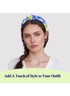 Headbands For Women Knotted Wide Headband Blue Headband Tropical Head Bands Fashion Hairbands For Women'S Hair Designer Summer Headbands Hair Accessories For Girls 2Pcs - pzsku/Z8DA0059DA0E87E1D03CFZ/45/_/1718614219/1b6e95d3-1d13-4441-949d-a8ff1503a70b