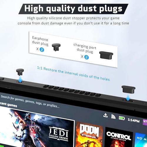 New World Dust Proof Kit for Steam Deck, Protective Accessories for Steam Deck with Protective Sticker, Dust Plugs, Dust Cover, Rocker Caps, Accessories for Steam deck - Image 3