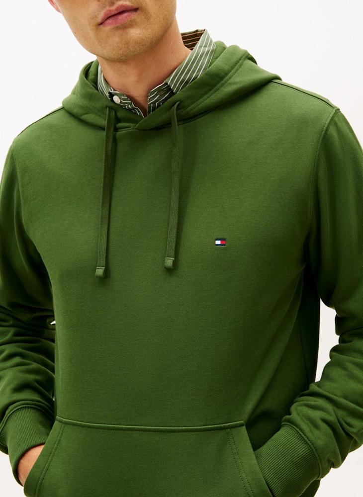 TOMMY HILFIGER Flag Embroidery Terry Drawstring Hoody - Image 3