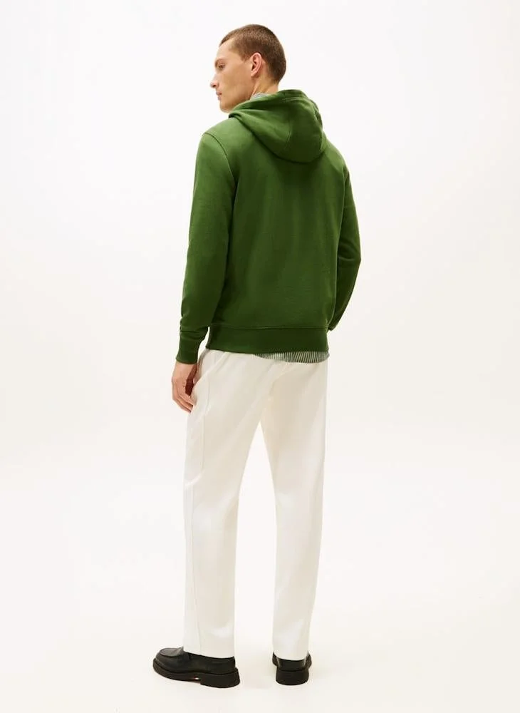 TOMMY HILFIGER Flag Embroidery Terry Drawstring Hoody