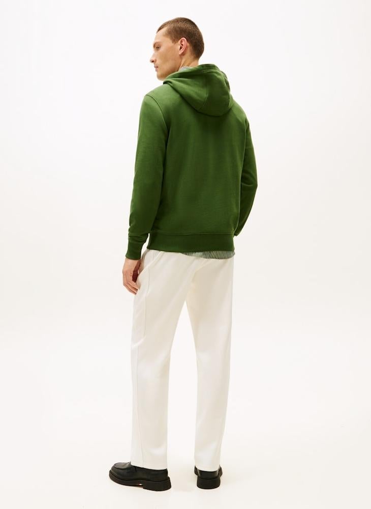 TOMMY HILFIGER Flag Embroidery Terry Drawstring Hoody - Image 2
