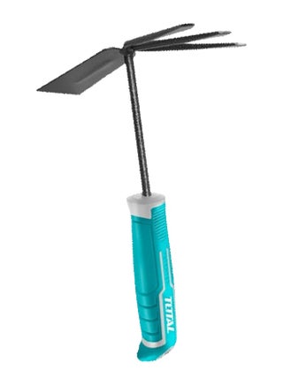 This garden hand trowel features a built-in fork, designed to simplify all your gardening tasks in one tool. It helps you turn the soil, remove weeds, plant seedlings, and aerate the soil easily without the need for multiple tools. It's made of durable material for heavy-duty use and has a comfortable handle for easy control. - https://f.nooncdn.com/p/pzsku/Z8DA01CD9FB7F38B95C42Z/45/1765191719/06c2572f-313a-48c5-9ea0-01d193e57b37.jpg