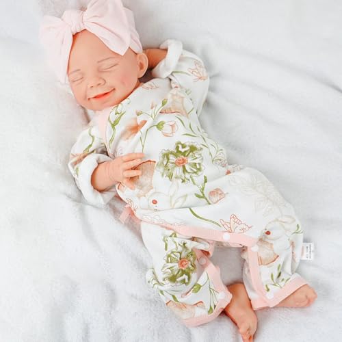 KUICEO Reborn Baby Dolls That Lifelike 17 inch Full Body Silicone Sleeping Baby Girl Handmade Face Realistic Body Details for Children Gift - Image 1