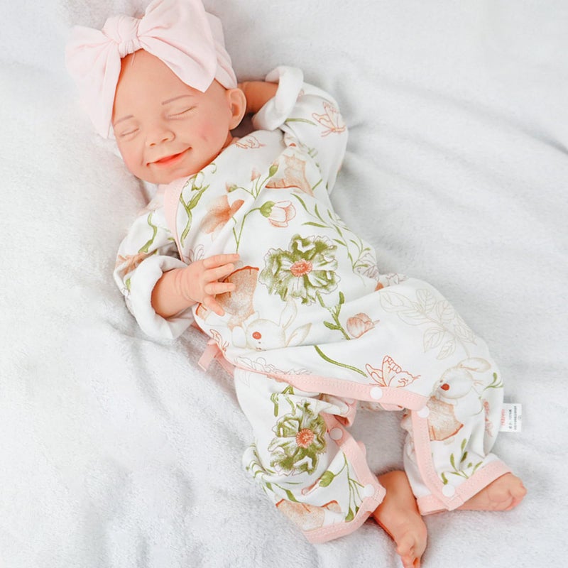 KUICEO Reborn Baby Dolls That Lifelike 17 inch Full Body Silicone Sleeping Baby Girl Handmade Face Realistic Body Details for Children Gift - Image 3