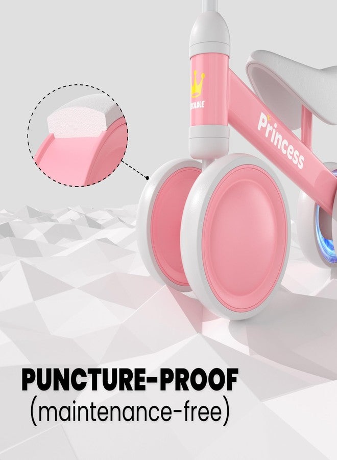 Bekilole Light Up Wheel Baby Balance Bike | 1 Year Old Girl Gifts & 1st Birthday Gift | Ride on Toys for One Year Old Girls, Toddler Walker, Princess Pink - Image 5