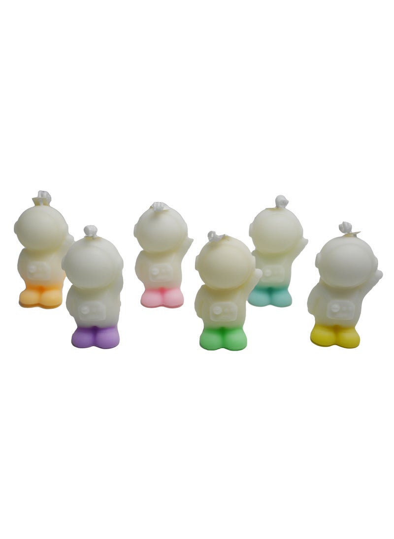 Innovity Little Astronaut Aromatherapy Candle Set with 6 Enchanting Scents - Premium Soy Wax Candles for Relaxation, Meditation, and Home Decor - Ideal Gift for Space Enthusiasts 