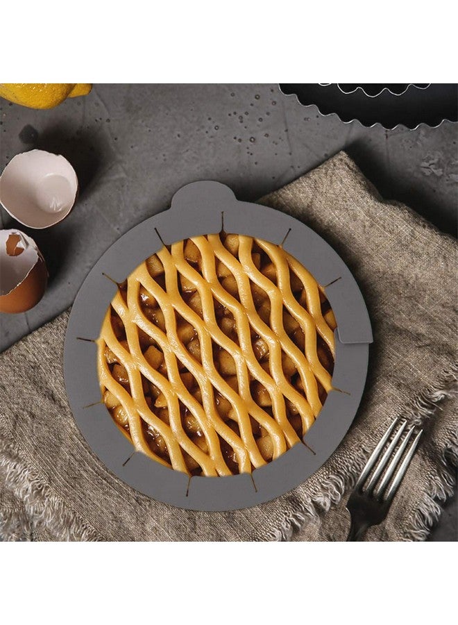 Webake درع واقي لقشرة الفطيرة من ويبيك قابل للتعديل يناسب صينية الفطيرة بحجم 11.5-9 بوصة، سيليكون من الدرجة الغذائية الأوروبية، اجتاز اختبار القرص، للحفلات والكيك والفطائر، عبوة من 2، أحمر ورمادي - Image 4