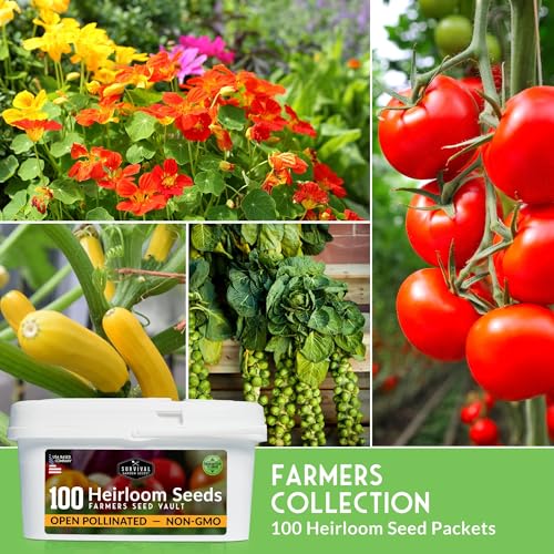 SURVIVAL GARDEN SEEDS Survival Seed Vault Kit – 100 Packs of Heirloom Vegetable Seeds for Planting – Non-GMO Vegetables, Fruits, Herbs – Farmer Kit to Grow Food for Long-Term Emergency Storage – Survival Garden Seeds - Image 2