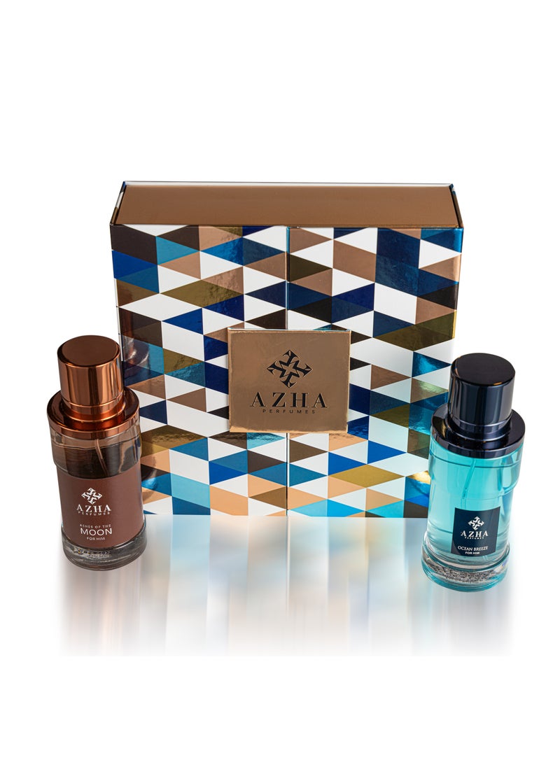 AZHA Azha Perfumes - 2Pc Gift Set, Ashes of the Moon & Ocean Breeze EDP 100ml  - Image 2