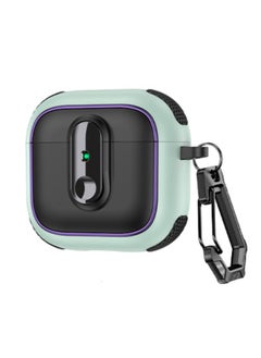 For Apple Airpods Pro2 Earphone Shell Electroplated With Switch Bluetooth Protective Cover Creative Airpods 4-Color:Black Green-Applicable Models:Airpods 1/2 Generation