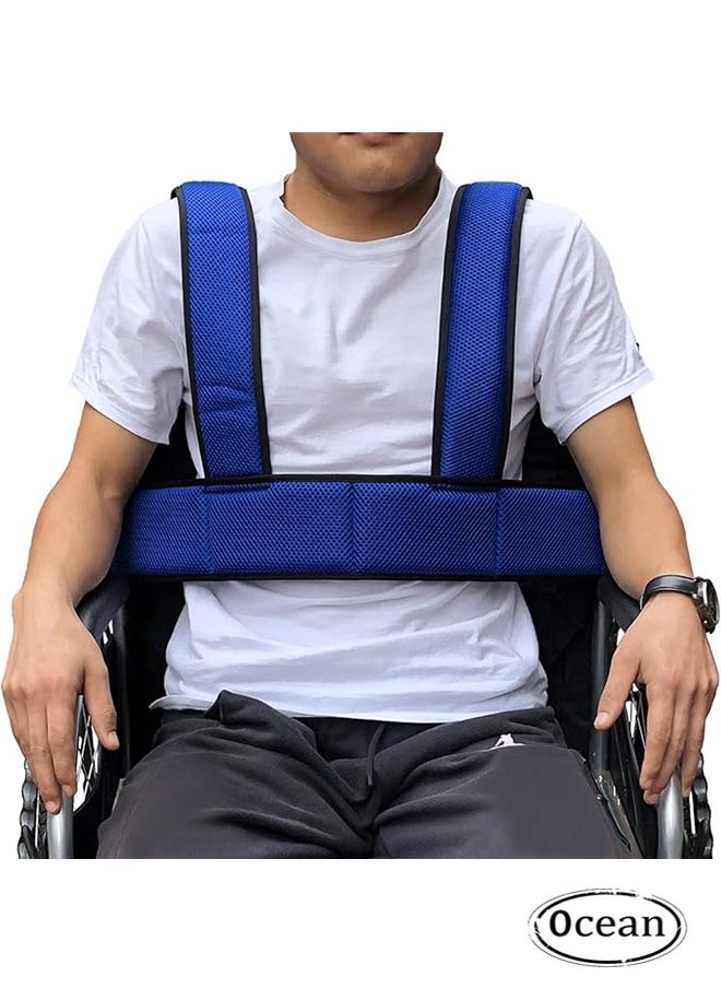 Ocean Wheelchair Safety Belt Torso Support Vest, Adjustable Whole Body Safety Belt to Prevent Tilting or Falling, Suitable for Wheelchair Restraint Belts for Patients, The Elderly and The Disabled  - Image 1