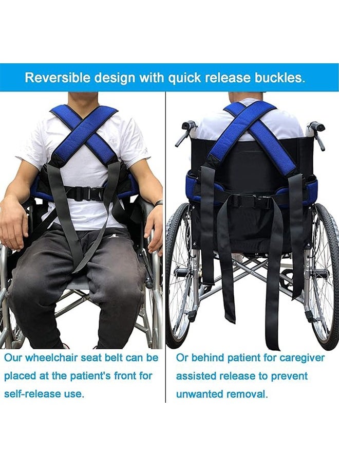 Ocean Wheelchair Safety Belt Torso Support Vest, Adjustable Whole Body Safety Belt to Prevent Tilting or Falling, Suitable for Wheelchair Restraint Belts for Patients, The Elderly and The Disabled  - Image 4