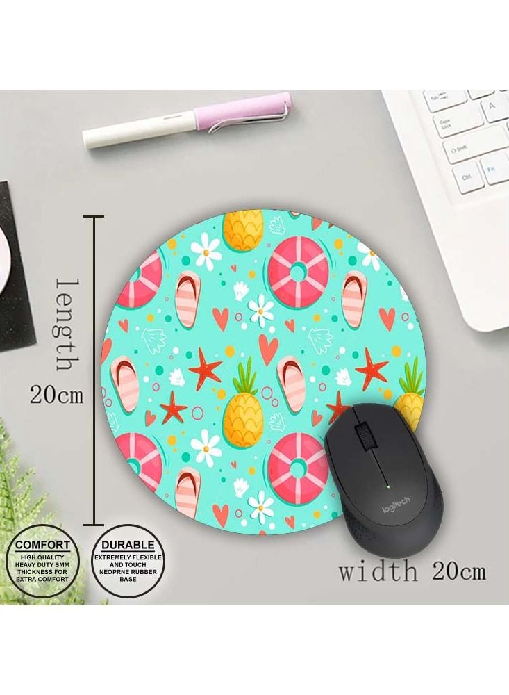 Protective Printed Mouse Pad Round - Image 1