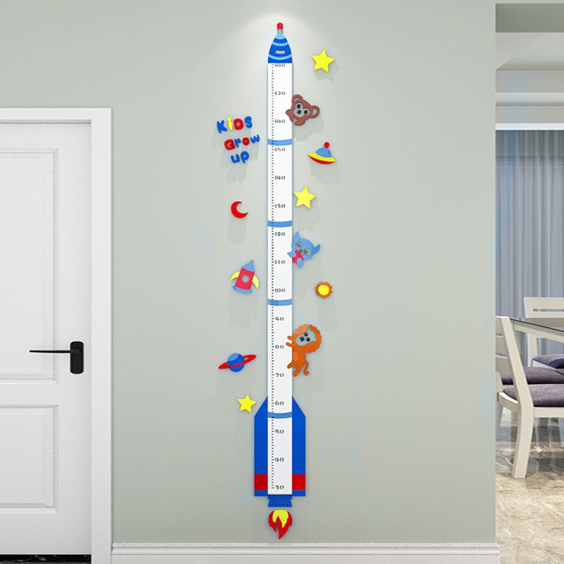 One-Piece Delivery Height Stickers Children Acrylic 3D Wall Stickers Baby Room Measuring Instrument Cartoon Removable - Image 5