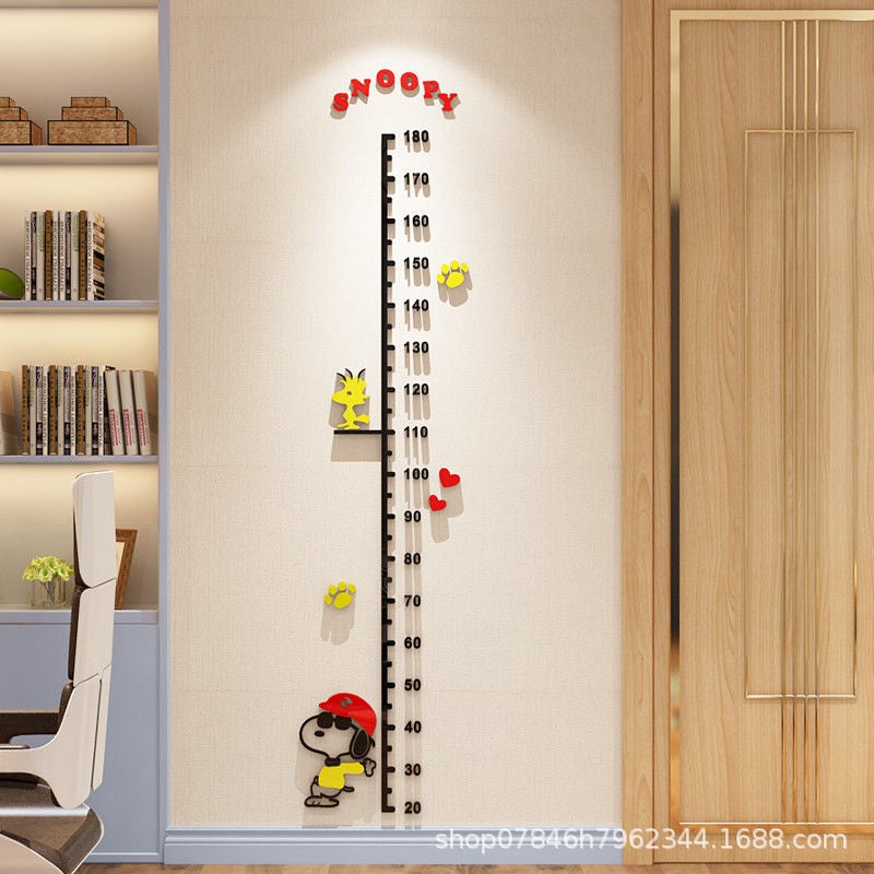 One-Piece Delivery Height Stickers Children Acrylic 3D Wall Stickers Baby Room Measuring Instrument Cartoon Removable - Image 2