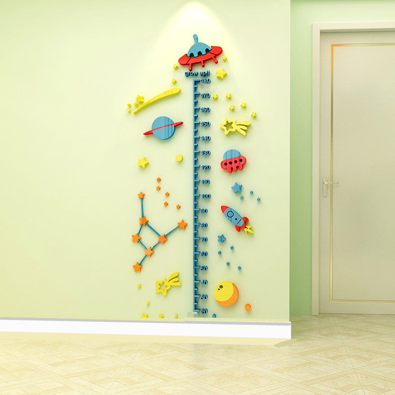 One-Piece Delivery Height Stickers Children Acrylic 3D Wall Stickers Baby Room Measuring Instrument Cartoon Removable - Image 3